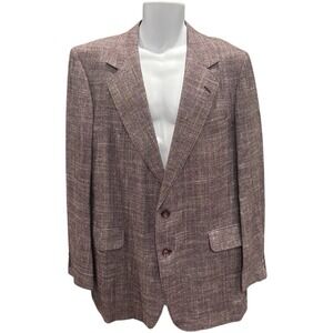Andhurst Men's Blazer Sport Coat 43L – Made in USA Maroon‎ Brown Two-Button